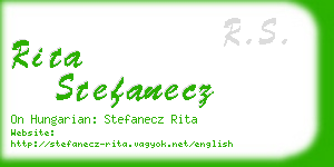 rita stefanecz business card